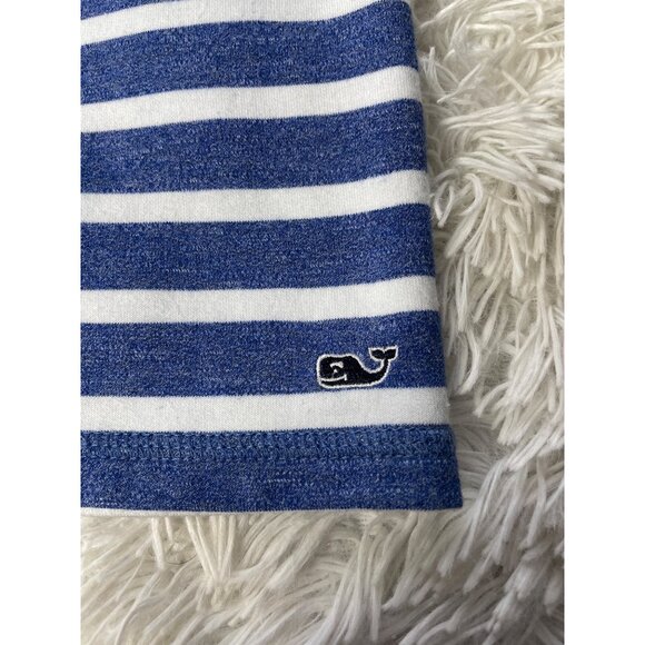 VINEYARD VINES Girl's Blue & White Striped Crewneck Mini Dress L - Picture 7 of 9
